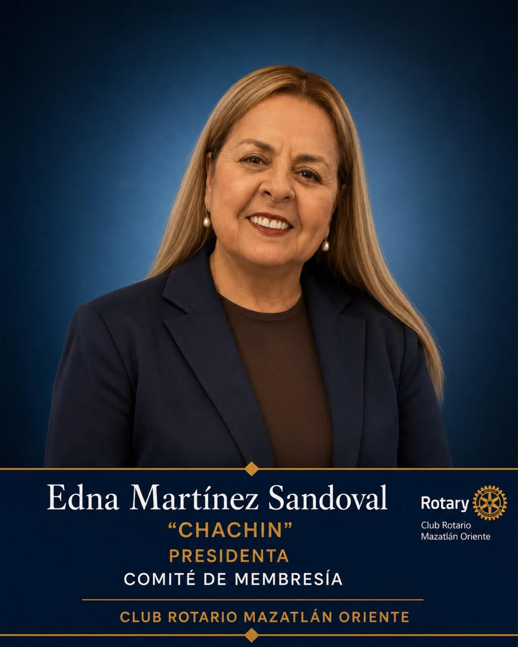 Edna Martínez Sandoval, Presidenta del Comité de Membresía del Club Rotario Mazatlán Oriente
