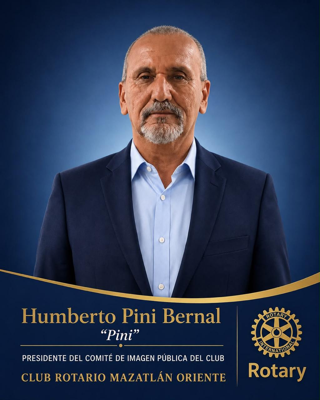 Humberto Pini Bernal, Presidente del Comité de Imagen Pública del Club Rotario Mazatlán Oriente